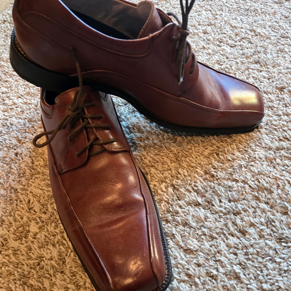 Florsheim Men's Brown Leather Oxfords - Size 12D